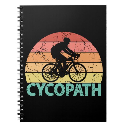 Cycopath Funny Cyclist Notitieboek (Voorkant)