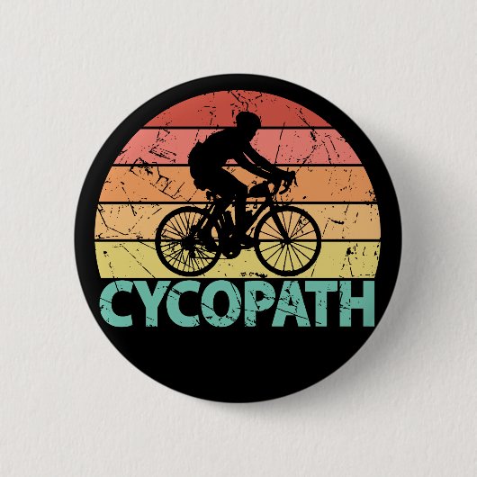 Cycopath Funny Cyclist Ronde Button 5,7 Cm (Voorkant)