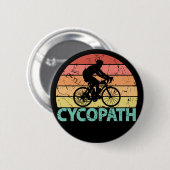 Cycopath Funny Cyclist Ronde Button 5,7 Cm (Voorkant /achterkant)
