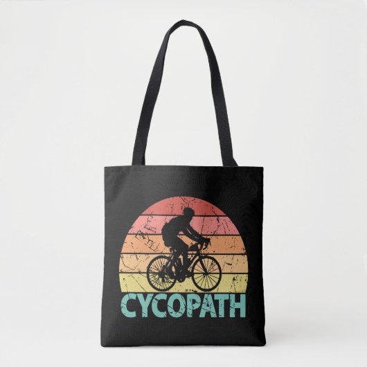 Cycopath Funny Cyclist Tote Bag (Voorkant)
