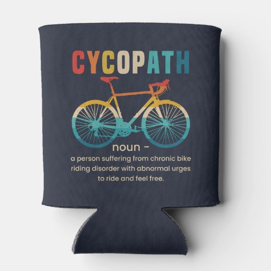 Cycopath, Funny Gift for Cycling Blikjeskoeler (Achterkant)