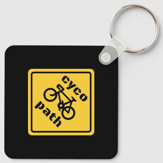 Cycopath Funny Road Sign for Cycopath Lover Sleutelhanger (Achterkant)