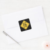 Cycopath Funny Road Sign for Cycopath Lover Vierkante Sticker (Envelop)