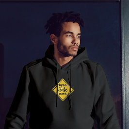 Cycopath Grappig Verkeersbord voor Wielrenliefhebb Hoodie