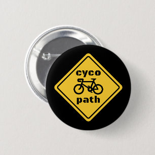 Cycopath Grappig Wegbord voor Wielrenliefhebber Ronde Button 5,7 Cm