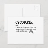 CYCOPATH Grappige Fietsende Fietser Wielrenner Briefkaart (Voorkant / Achterkant)