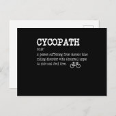 CYCOPATH Grappige Fietsende Fietsrijder Wielrenner Briefkaart (Voorkant / Achterkant)