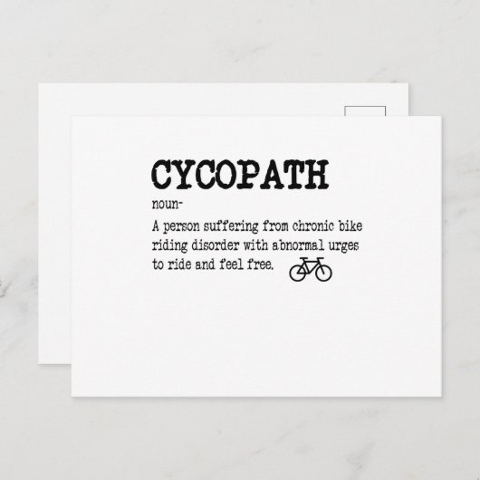 CYCOPATH Grappige Fietsende Wielrenner Fietser Briefkaart (Voorkant / Achterkant)