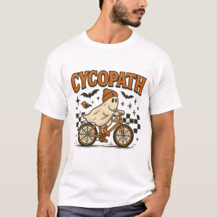 Cycopath Grappige Geest die op een Fiets rijdt Hal T-shirt