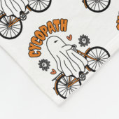 Cycopath Halloween Ghost op de Oranje Fiets Fleece Deken (Hoek)