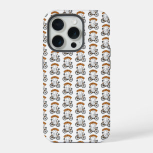 Cycopath Halloween Ghost op de Oranje Fiets iPhone 15 Pro Case