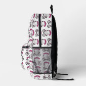 Cycopath Halloween Ghost op Roze Fiets Bedrukte Rugzak (Rechts)