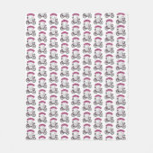 Cycopath Halloween Ghost op Roze Fiets Fleece Deken (Voorkant)