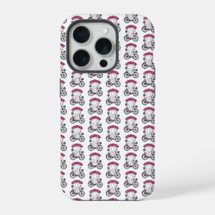 Cycopath Halloween Ghost op Roze Fiets iPhone 15 Pro Case
