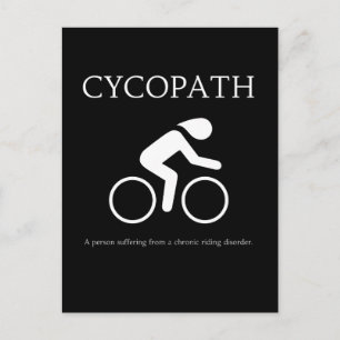 Cycopath, ik hou van fietsen grappige nieuwigheid briefkaart