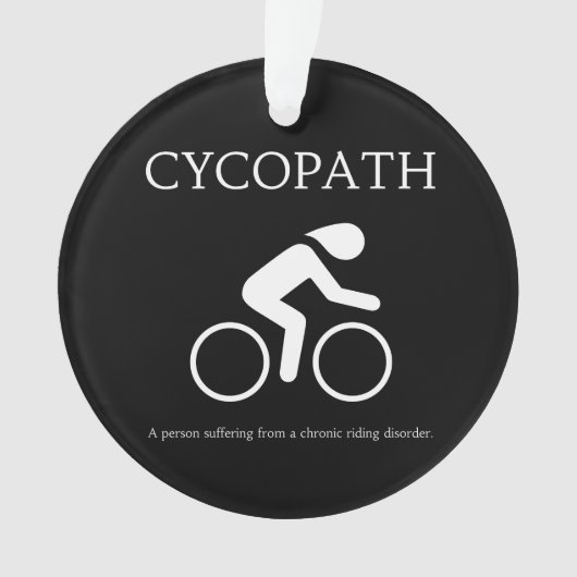 Cycopath, ik hou van fietsen grappige nieuwigheid ornament (voorkant)