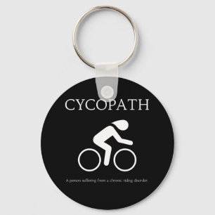 Cycopath, ik hou van fietsen grappige nieuwigheid sleutelhanger