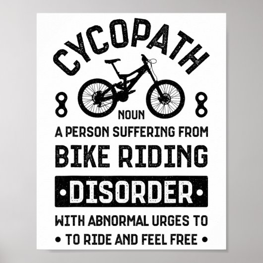 Cycopath Mountainbiken Fietsen Mtb Fiets Poster (Voorkant)
