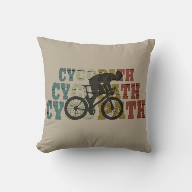 Cycopath - Mountainbiken - Grappige Fiets Kussen (Voorkant)