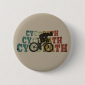 Cycopath - Mountainbiken - Grappige Fiets Ronde Button 5,7 Cm (Voorkant)