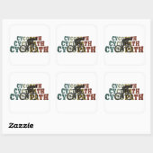 Cycopath - Mountainbiken - Grappige Fiets Vierkante Sticker (Vel)