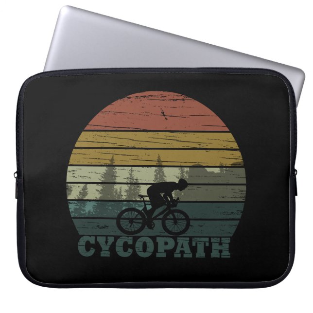 cycopath offroad biking slogan laptop sleeve (Voorkant)