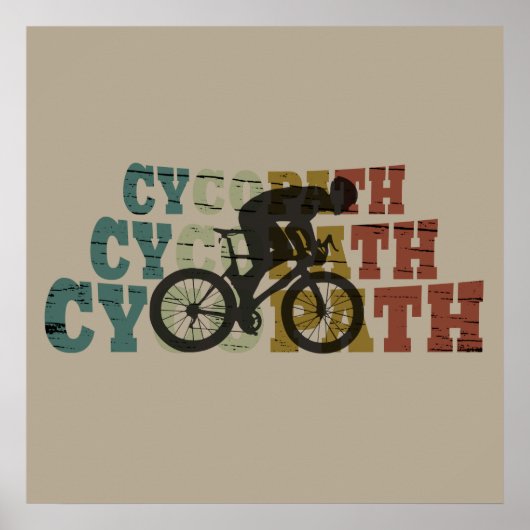 cycopath offroad fietsen wielrennen poster (Voorkant)