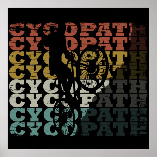 cycopath offroad fietsen zeggen poster (Voorkant)