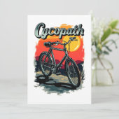 Cycopath: Sunset Bike Design Kaart (Staand voorkant)
