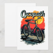 Cycopath: Sunset Bike Design Kaart (Voorkant / Achterkant)