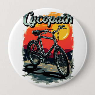 Cycopath: Sunset Bike Design Ronde Button 4,0 Cm