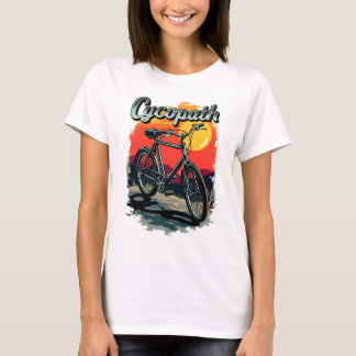 Cycopath: Sunset Bike Design T-shirt