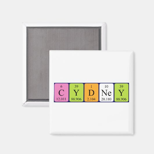 Cydney periodiek table name magnet (Voorkant / Achterkant)