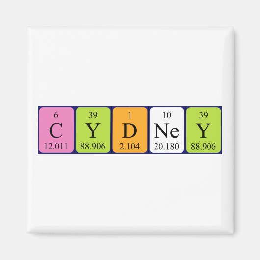 Cydney periodiek table name magnet (Voorkant)