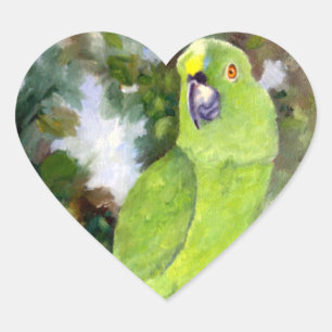 Cydney Yellow Naped Parrot Hart Sticker