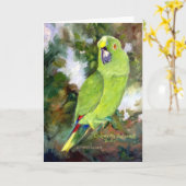 Cydney Yellow Naped Parrot Kaart (Gele Bloem)