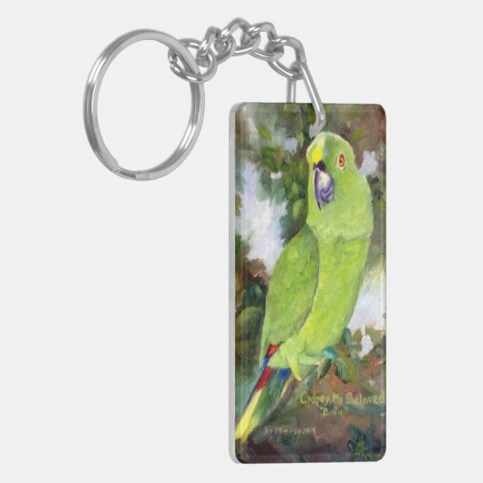 Cydney Yellow Naped Parrot Sleutelhanger (Voorkant Links)