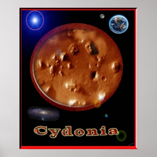 Cydonia Mars-poster Poster (Voorkant)