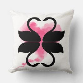 Cygnes Nuage Rose Coussin décoratif Kussen