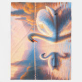 Cygnet en zwaan fleece deken (Voorkant)