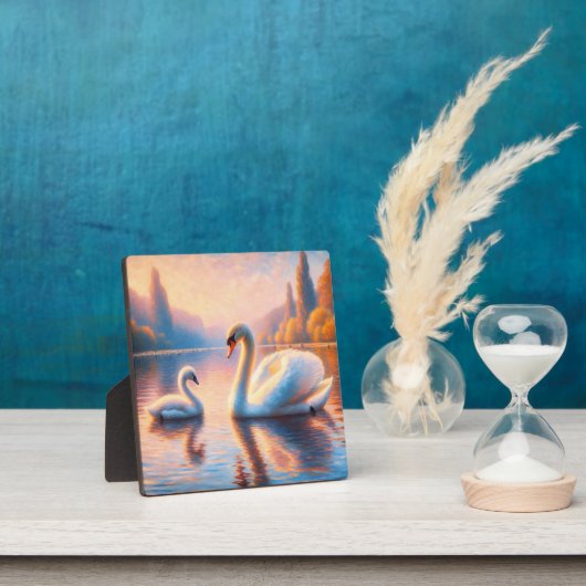 Cygnet en zwaan fotoplaat (Insitu)