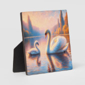 Cygnet en zwaan fotoplaat (Voorkant)