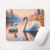 Cygnet en zwaan muismat (Met muis)