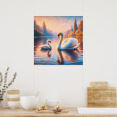 Cygnet en zwaan poster (Keuken)