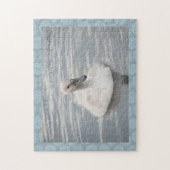 Cygnet Swan met Abstract patroonzaag Puzzle Legpuzzel (Verticaal)