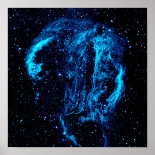 Cygnus Loop-nevel Supernovarest NASA-foto Poster (Voorkant)