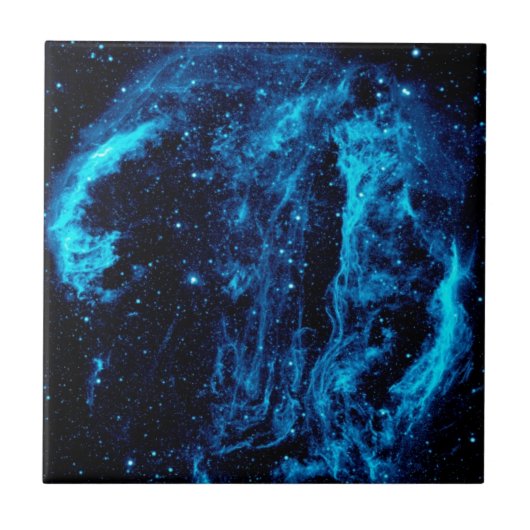 Cygnus Loop-nevel Supernovarestant NASA-foto Tegeltje (Voorkant)