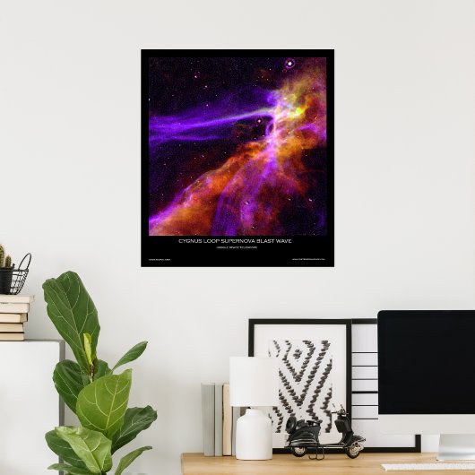 Cygnus Loop Supernova bladergolfPoster uit de ruim Poster (Thuiskantoor)