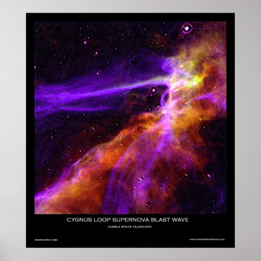 Cygnus Loop Supernova bladergolfPoster uit de ruim Poster (Voorkant)