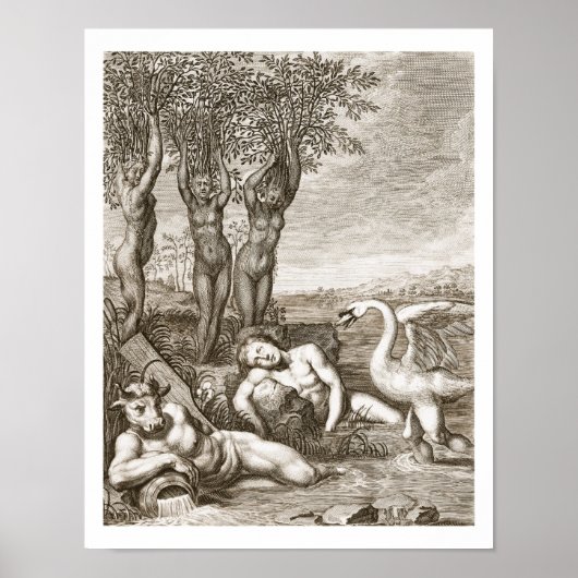 Cygnus transformeerde naar een Swan en Phaeton's S Poster (Voorkant)